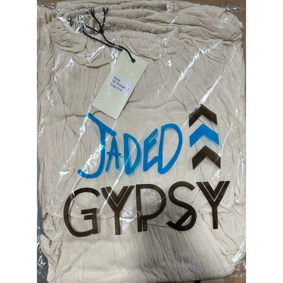 Jaded Gypsy Women Off-Shoulder Ruffle Crinkle Romper - Picture 6 of 6